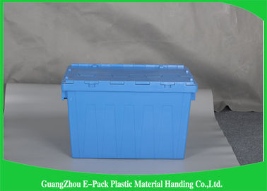 Standard Plastic Attached Lid Containers Foldable Large Distribution For Industry