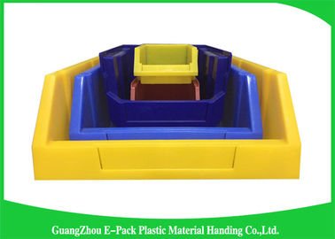 Shelf Wall Mounted Industrial Plastic Storage Boxes , Heavy Duty Plastic Stackable Bins