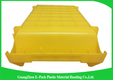 Commercial Stackable Bins With Hinged Lids , Heavy Duty Warehouse Storage Containers