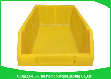 Commercial Stackable Bins With Hinged Lids , Heavy Duty Warehouse Storage Containers