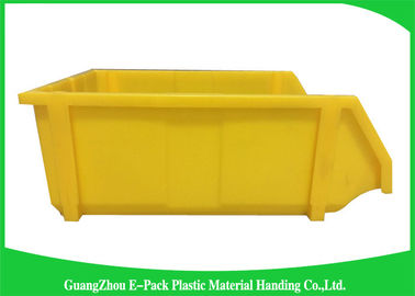 Commercial Stackable Bins With Hinged Lids , Heavy Duty Warehouse Storage Containers