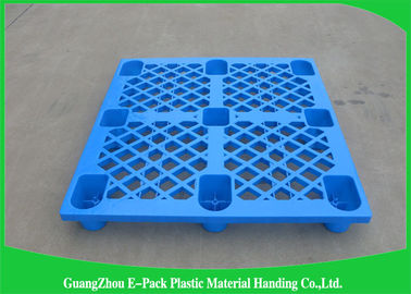 Economica Cargo Nestable Plastic Pallets 9 Legs Export Blue 1200 * 1000mm