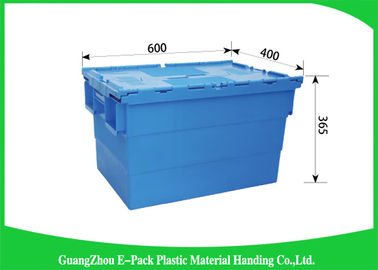 Industrial Storage Plastic Attached Lid Containers For Transportation And Logistics