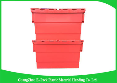 60 Litre Plastic Attached Lid Containers / Lidded Plastic Storage Box