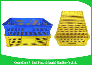 50.4L HDPE Plastic Food Crates / scratch proof stackable plastic storage bins
