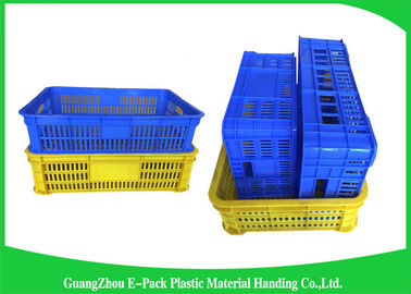 50.4L HDPE Plastic Food Crates / scratch proof stackable plastic storage bins