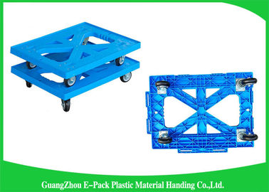 150kg Durable Heavy Duty Plastic Moving Dolly , Logistics Four Wheel Trolley