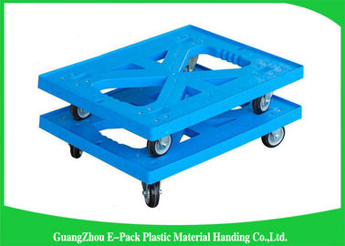 150kg Durable Heavy Duty Plastic Moving Dolly , Logistics Four Wheel Trolley
