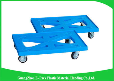 150kg Durable Heavy Duty Plastic Moving Dolly , Logistics Four Wheel Trolley