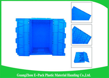 Mesh Collapsible Plastic Containers with Attached Lids / Package Folding Plastic Crates
