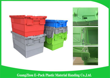 Recyclable Logistic Plastic Attached Lid Containers For Transporting