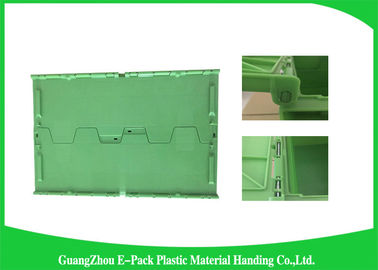 Recyclable Logistic Plastic Attached Lid Containers For Transporting