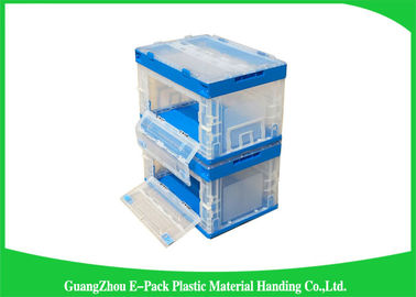 Solid Collapsible Plastic Containers , Foldable plastic storage bins