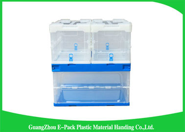Solid Collapsible Plastic Containers , Foldable plastic storage bins