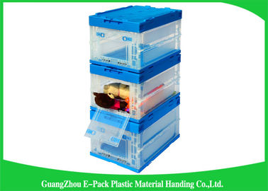 Solid Collapsible Plastic Containers , Foldable plastic storage bins