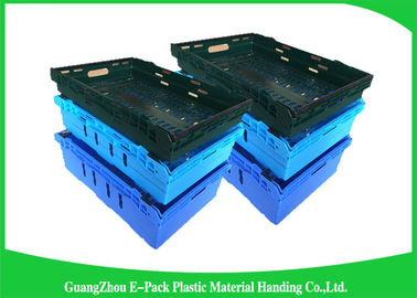 Mesh Transport Green Plastic Food Crates Storage Medicine Recyclable