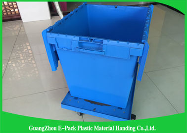 Stackable Plastic Attached Lid Containers Logistic Space Saving Easy Transport