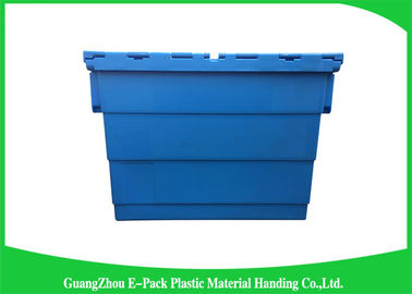 Blue Plastic Storage Attach Lid Containers Assorted Height 60 * 40 * 41.2cm