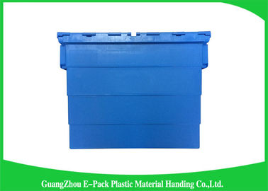Heavy Duty Moving Stackable Plastic Tote Boxes With Hinged Lids