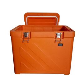 Orange Non - Toxic Plastic Insulated Cool Box , 110L Picnic Cold Storage Box