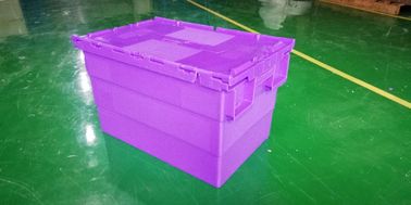 Water - Proof 600*400*365 Mm Stacking Plastic Totes With Anti - Theft Button Seal