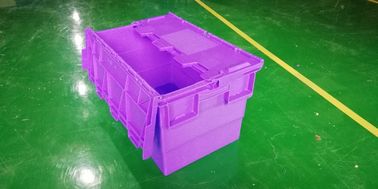 Water - Proof 600*400*365 Mm Stacking Plastic Totes With Anti - Theft Button Seal