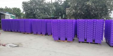 Water - Proof 600*400*365 Mm Stacking Plastic Totes With Anti - Theft Button Seal