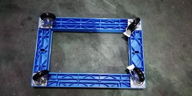 Transportation Plastic Dolly Loading Totes With 3 Inches PU Brake Casters