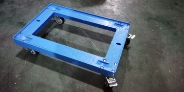 Transportation Plastic Dolly Loading Totes With 3 Inches PU Brake Casters