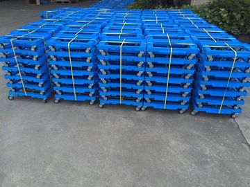 Transportation Plastic Dolly Loading Totes With 3 Inches PU Brake Casters