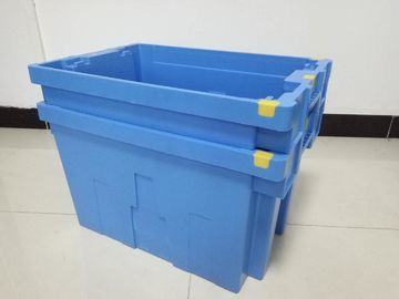 Stacking Nesting Solid Plastic Tote Box Standard Size 600*400mm