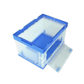 Sides Open 100% Virgin PP Plastic Collapsible Storage Crate For Garment