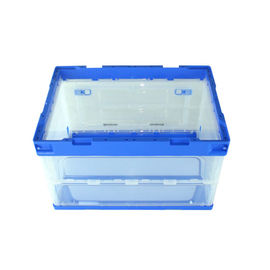 Sides Open 100% Virgin PP Plastic Collapsible Storage Crate For Garment