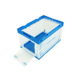Width Sides Opening Collapsible Plastic Containers Light Weight