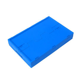 100% Virgin Polypropylene Plastic Pallet Boxes / Collapsible Plastic Box Attached Lids