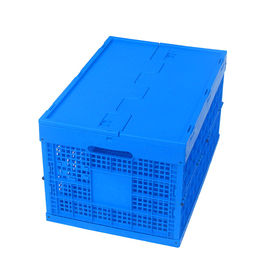 100% Virgin Polypropylene Plastic Pallet Boxes / Collapsible Plastic Box Attached Lids