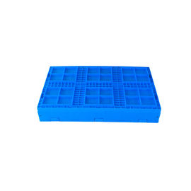 Attached lids Plastic Collapsible Crates 600*400*265 mm Solid Bottom Mesh Body