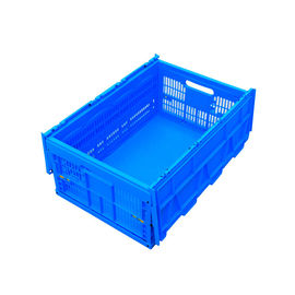 600*400*278 mm Solid Bottom Attached Covers Plastic Collapsible Crates