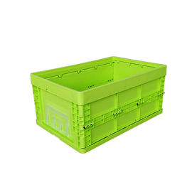 Standard Size Green Collapsible Plastic Containers / Foldable Plastic Box