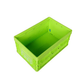 Standard Size Green Collapsible Plastic Containers / Foldable Plastic Box