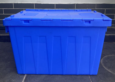 Impact Resistance Plastic Attached Lid Containers For Industrial