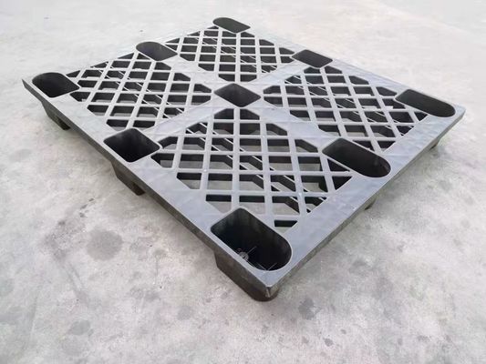 Light Duty Transportation Nesting 1200*1000 mm One-Way Packaging Plastic Pallets Black Color
