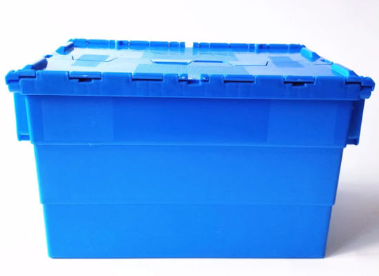 Blue Grey Green 60L Plastic Storage Container With Lid