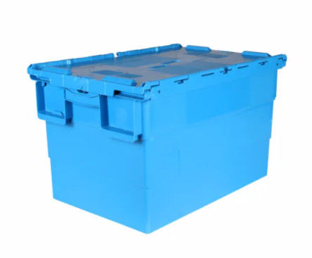 Virgin Plastic Attached Lid Containers Nestable Stackable Moving Tote Box