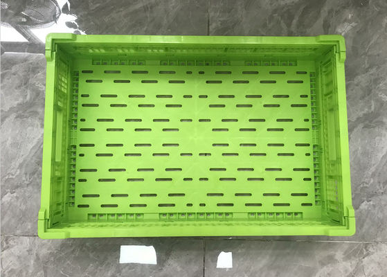 Store 600*400*120mm Fruit And Vegetable Plastic Crates Logo Printing