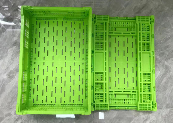 Foldable Mesh Wall Turnover Plastic Storage Crates For Vegetable Fruits