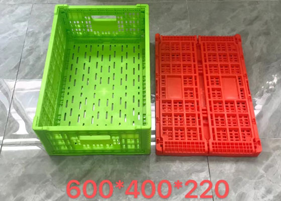 Plastic Storage Fruit Vegetable Transport Basket Crate For Supermarket