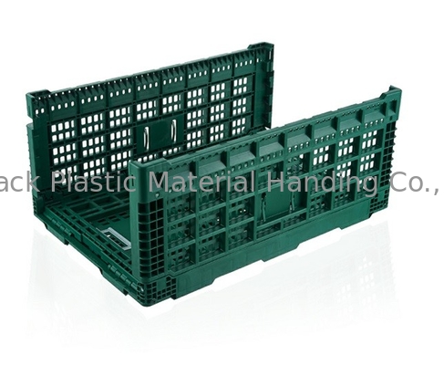 600*400mm Fruit And Vegetable Plastic Crates Dovetail Groove Custom Color