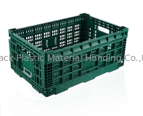 600*400mm Fruit And Vegetable Plastic Crates Dovetail Groove Custom Color