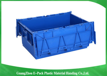 Stardard Blue Large Plastic Storage Containers , Space Saving Plastic Bin Storage